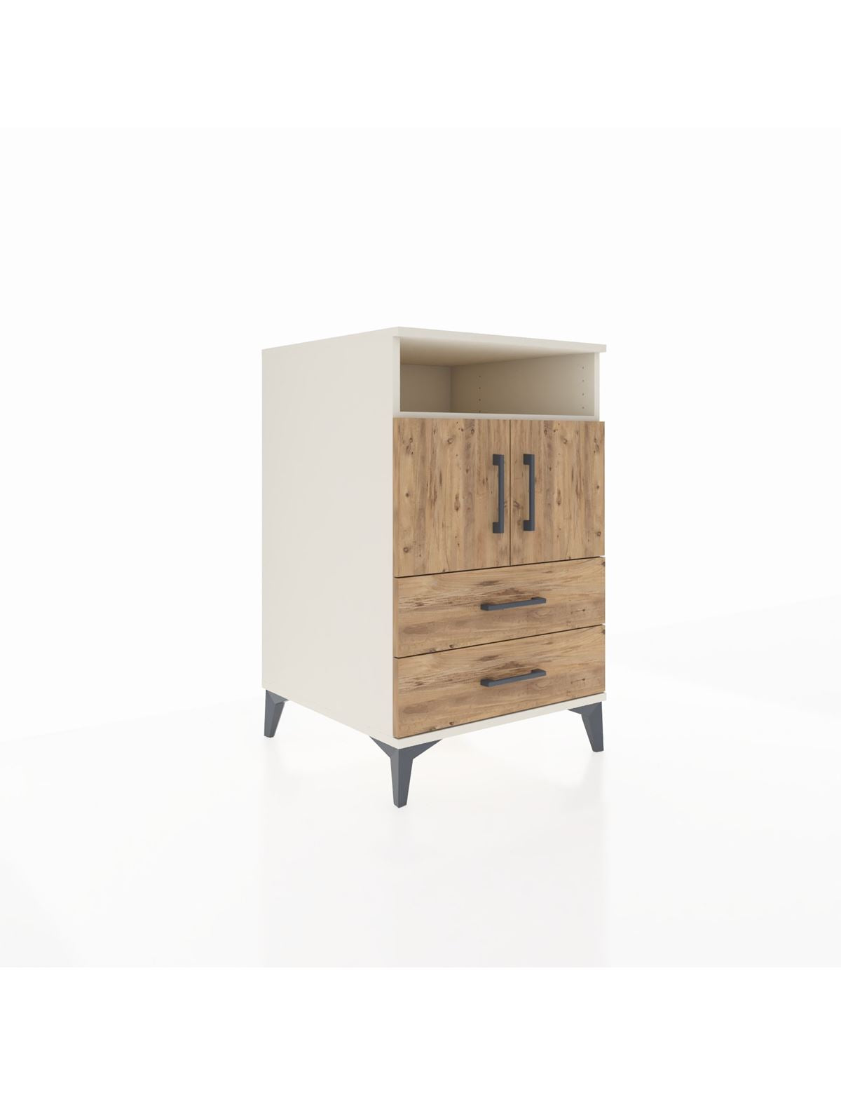 Kronos Komodin 2 Raflı 2 Çekmeceli 2 Kapaklı 60x59x96 Aytaşı-Çam