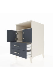 Kronos Komodin 2 Raflı 2 Çekmeceli 2 Kapaklı 60x59x96 Aytaşı-Antrasit