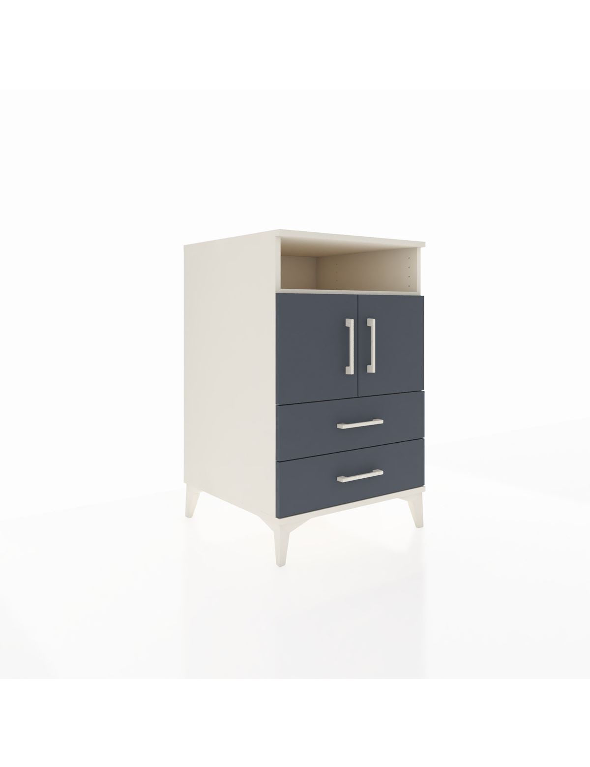 Kronos Komodin 2 Raflı 2 Çekmeceli 2 Kapaklı 60x59x96 Aytaşı-Antrasit