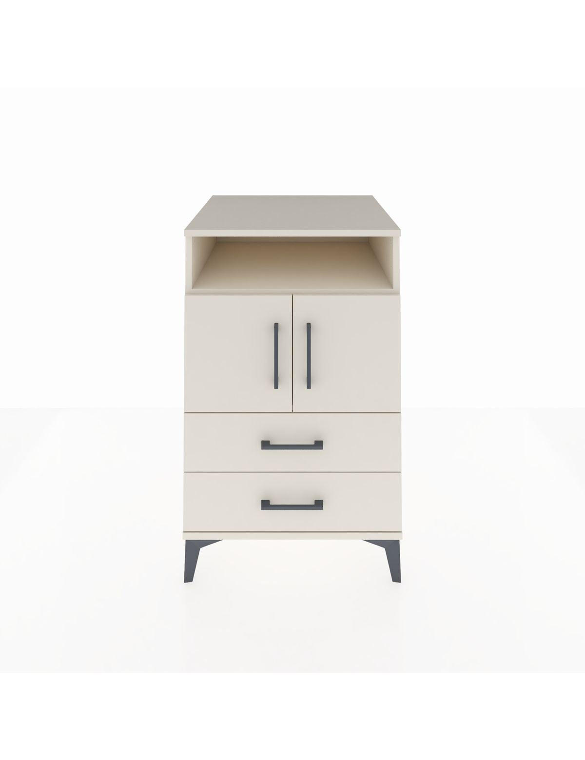 Kronos Komodin 2 Raflı 2 Çekmeceli 2 Kapaklı 60x59x96 Aytaşı-Aytaşı