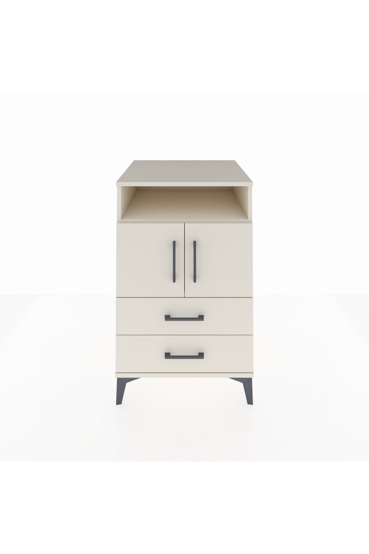 Kronos Komodin 2 Raflı 2 Çekmeceli 2 Kapaklı 60x59x96 Aytaşı-Aytaşı