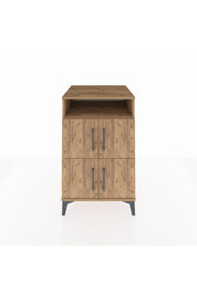 Kronos Komodin 2 Raflı 4 Kapaklı 60x59x96 Çam-Çam