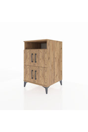 Kronos Komodin 2 Raflı 4 Kapaklı 60x59x96 Çam-Çam