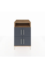 Kronos Komodin 2 Raflı 4 Kapaklı 60x59x96 Çam-Antrasit