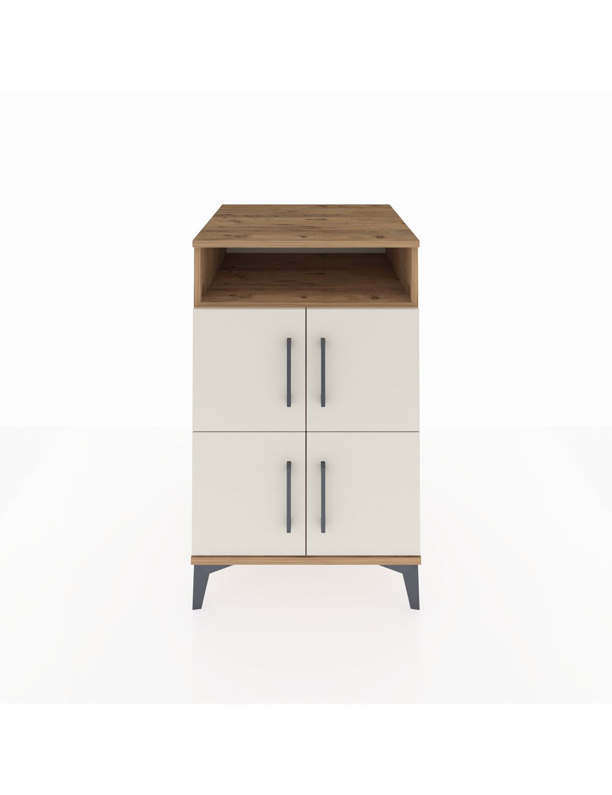 Kronos Komodin 2 Raflı 4 Kapaklı 60x59x96 Çam-Aytaşı