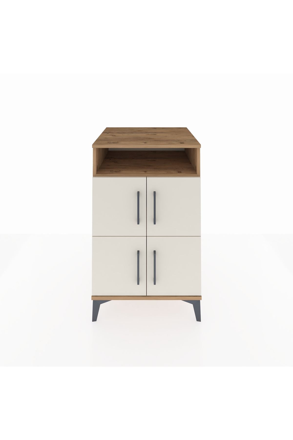 Kronos Komodin 2 Raflı 4 Kapaklı 60x59x96 Çam-Aytaşı