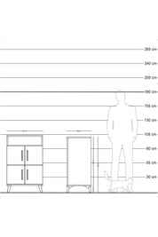 Kronos Komodin 2 Raflı 4 Kapaklı 60x59x96 Çam-Aytaşı