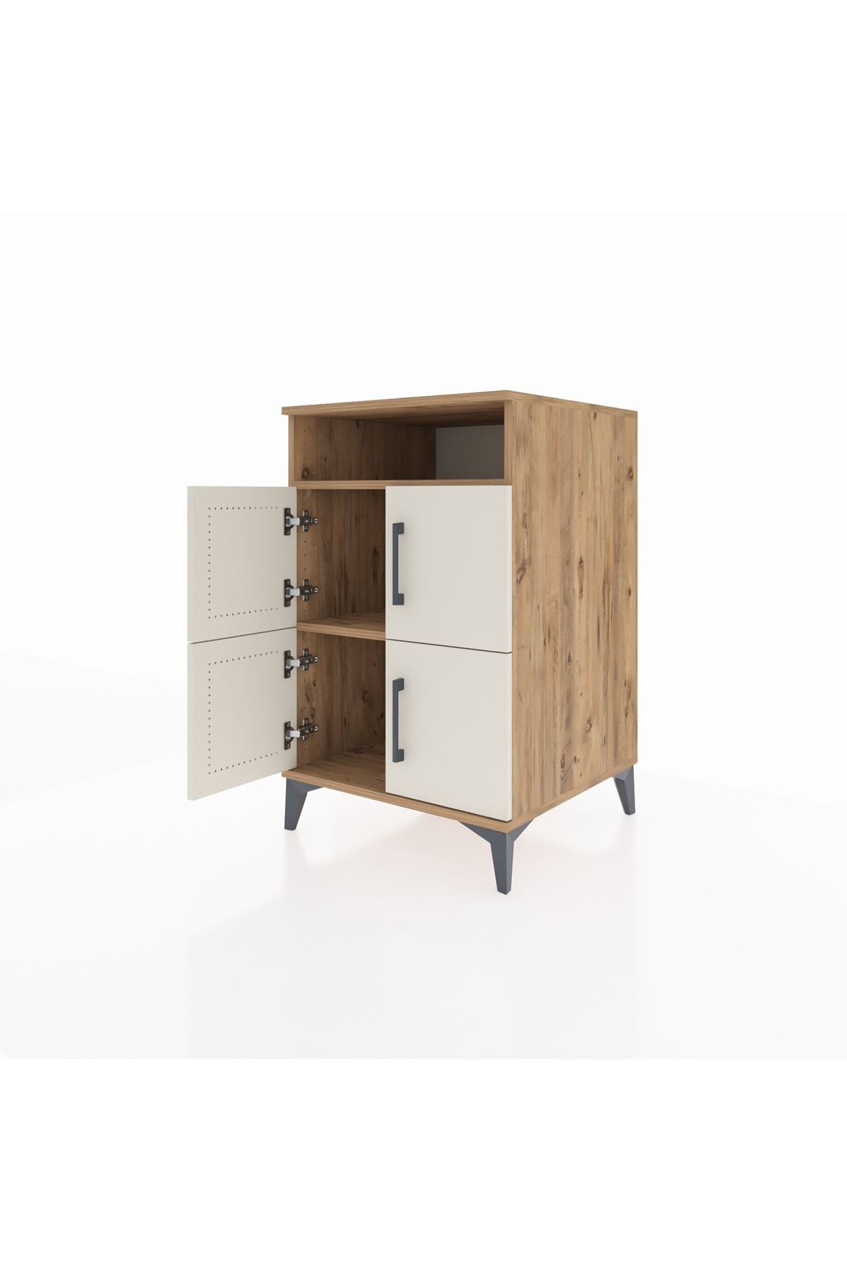 Kronos Komodin 2 Raflı 4 Kapaklı 60x59x96 Çam-Aytaşı