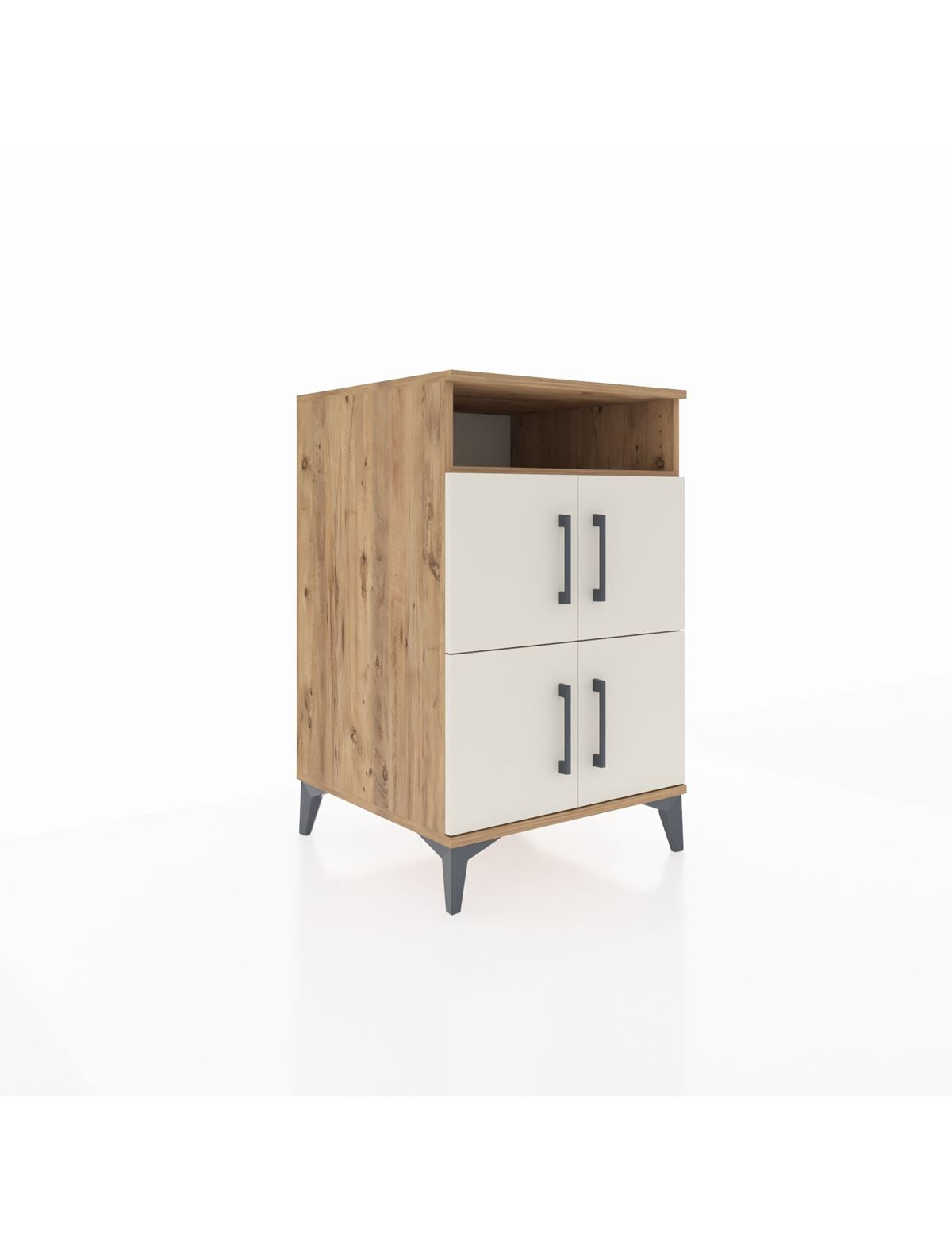 Kronos Komodin 2 Raflı 4 Kapaklı 60x59x96 Çam-Aytaşı