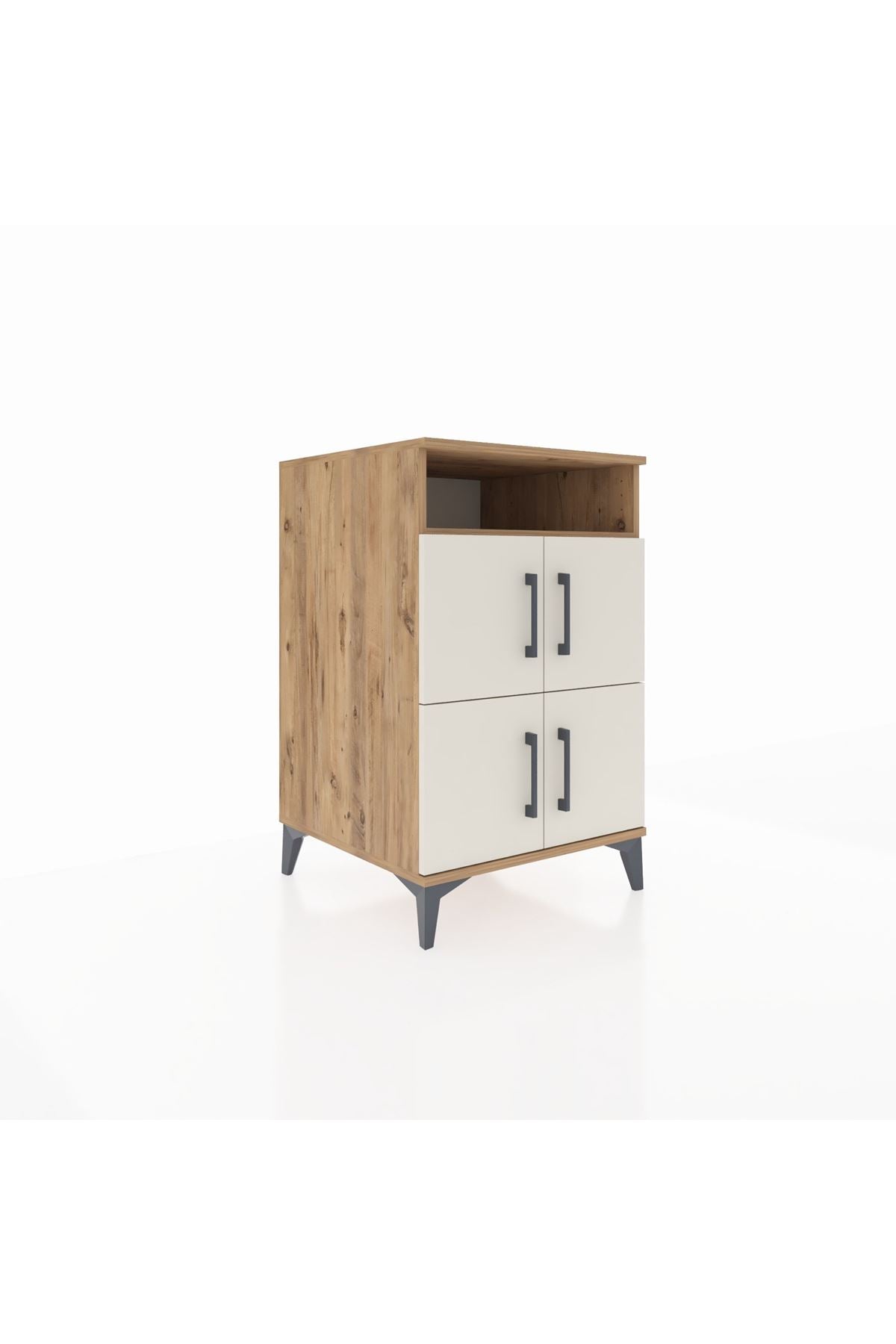 Kronos Komodin 2 Raflı 4 Kapaklı 60x59x96 Çam-Aytaşı