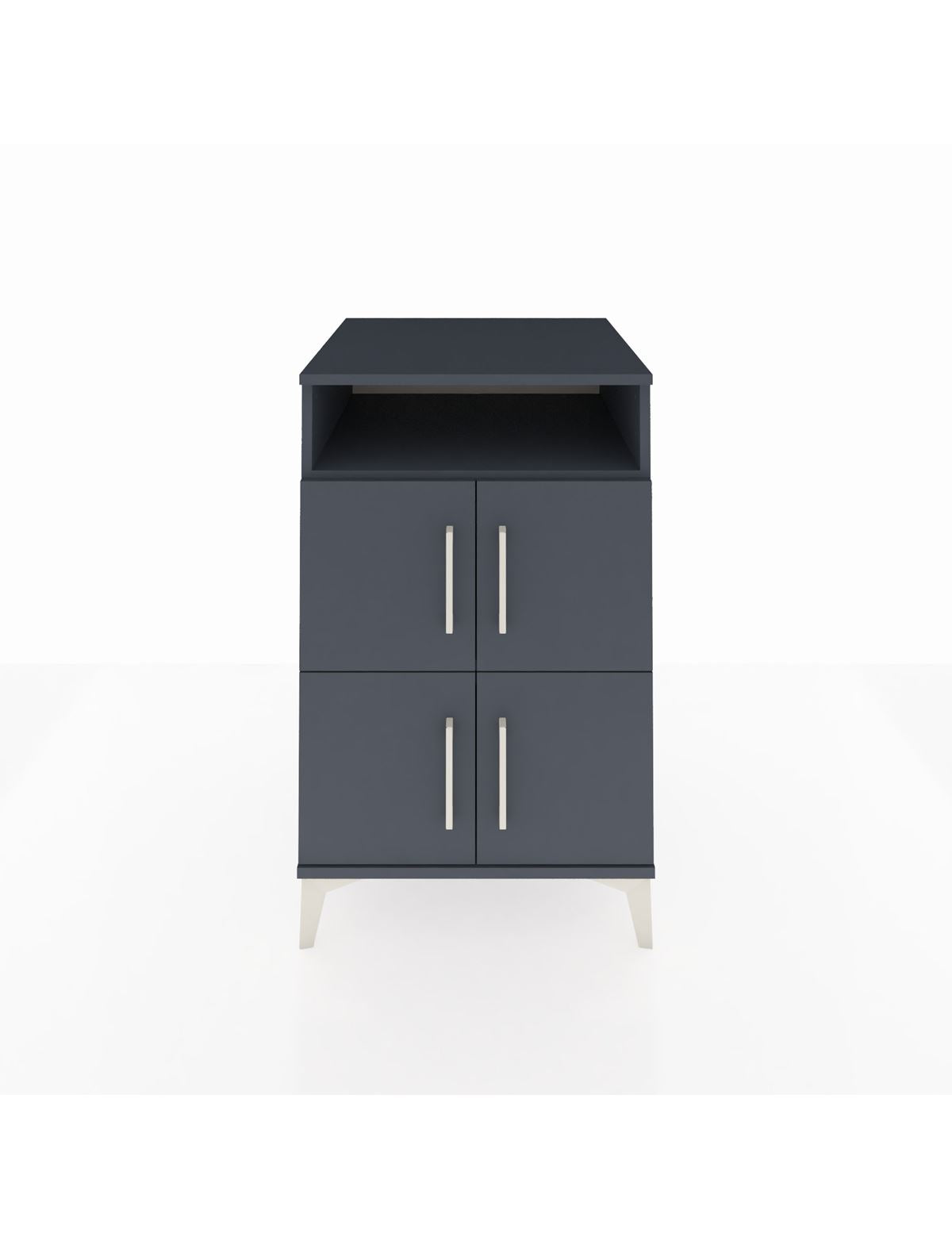 Kronos Komodin 2 Raflı 4 Kapaklı 60x59x96 Antrasit-Antrasit