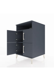 Kronos Komodin 2 Raflı 4 Kapaklı 60x59x96 Antrasit-Antrasit