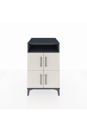 Kronos Komodin 2 Raflı 4 Kapaklı 60x59x96 Antrasit-Aytaşı