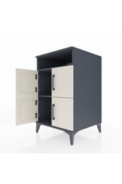 Kronos Komodin 2 Raflı 4 Kapaklı 60x59x96 Antrasit-Aytaşı