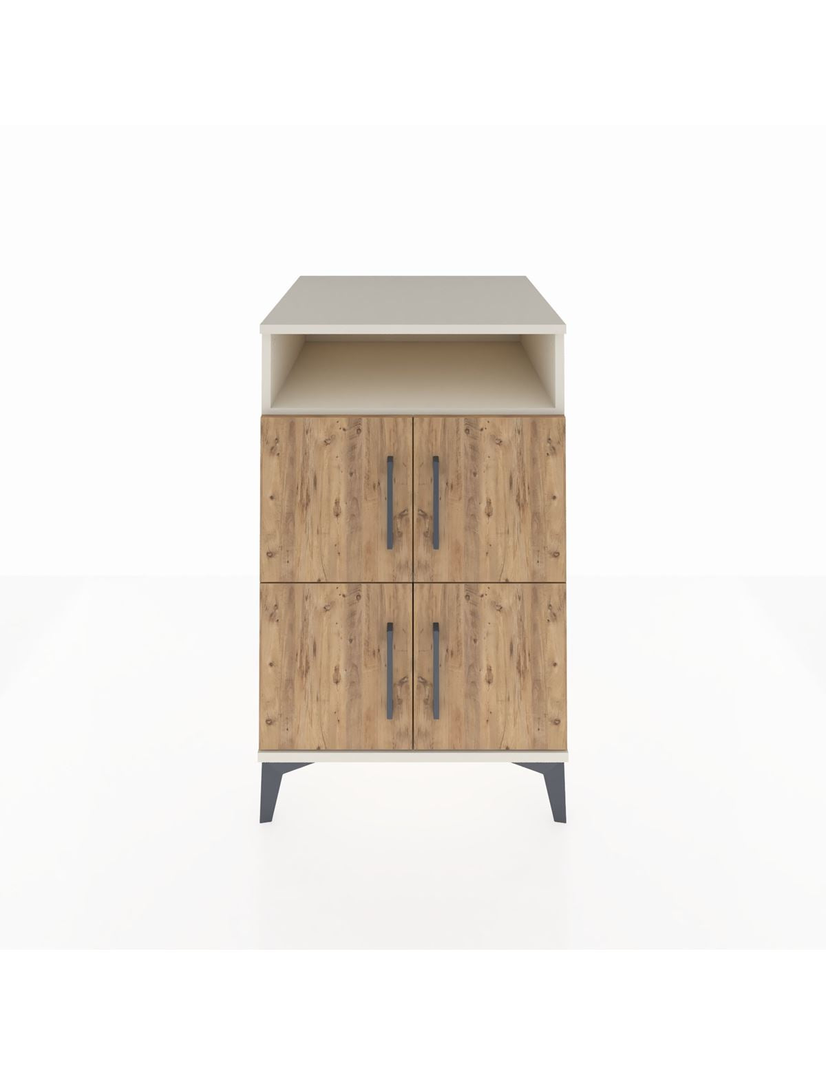 Kronos Komodin 2 Raflı 4 Kapaklı 60x59x96 Aytaşı-Çam