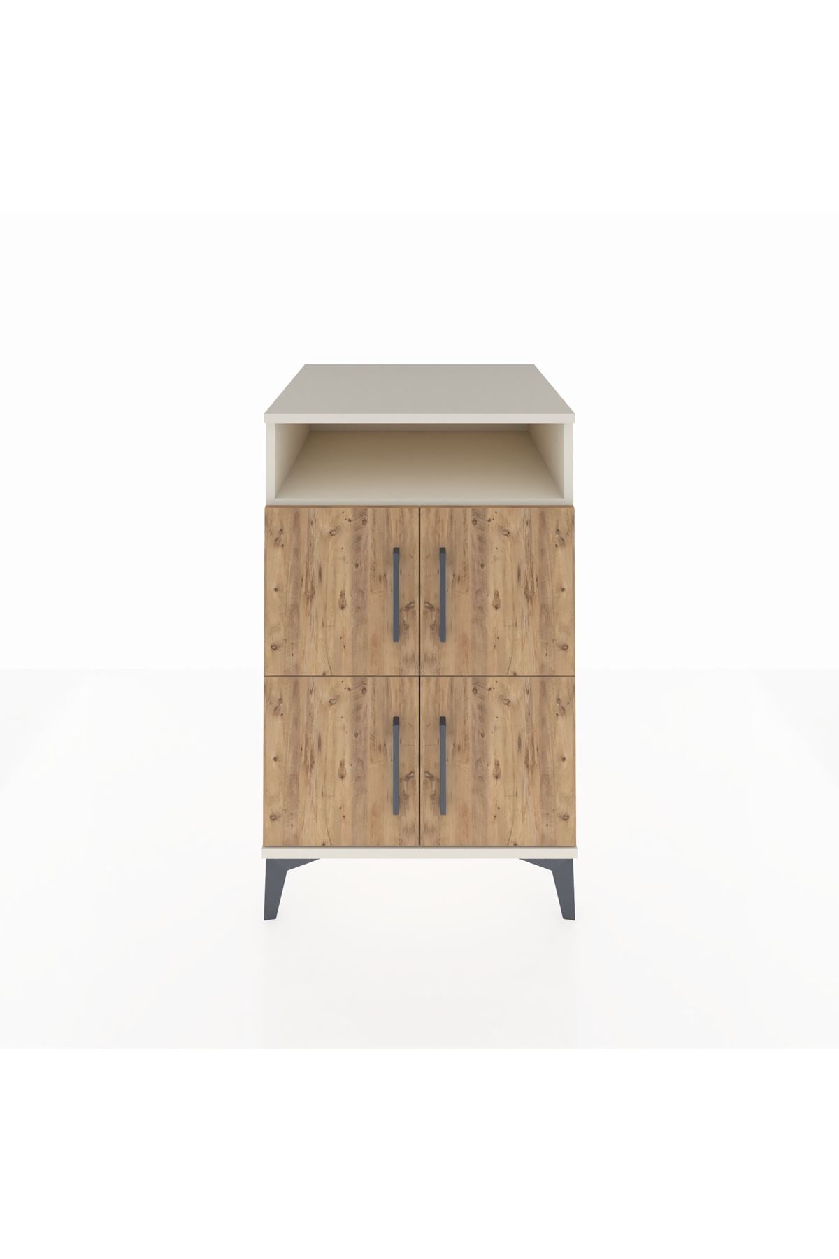 Kronos Komodin 2 Raflı 4 Kapaklı 60x59x96 Aytaşı-Çam