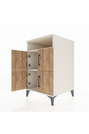 Kronos Komodin 2 Raflı 4 Kapaklı 60x59x96 Aytaşı-Çam