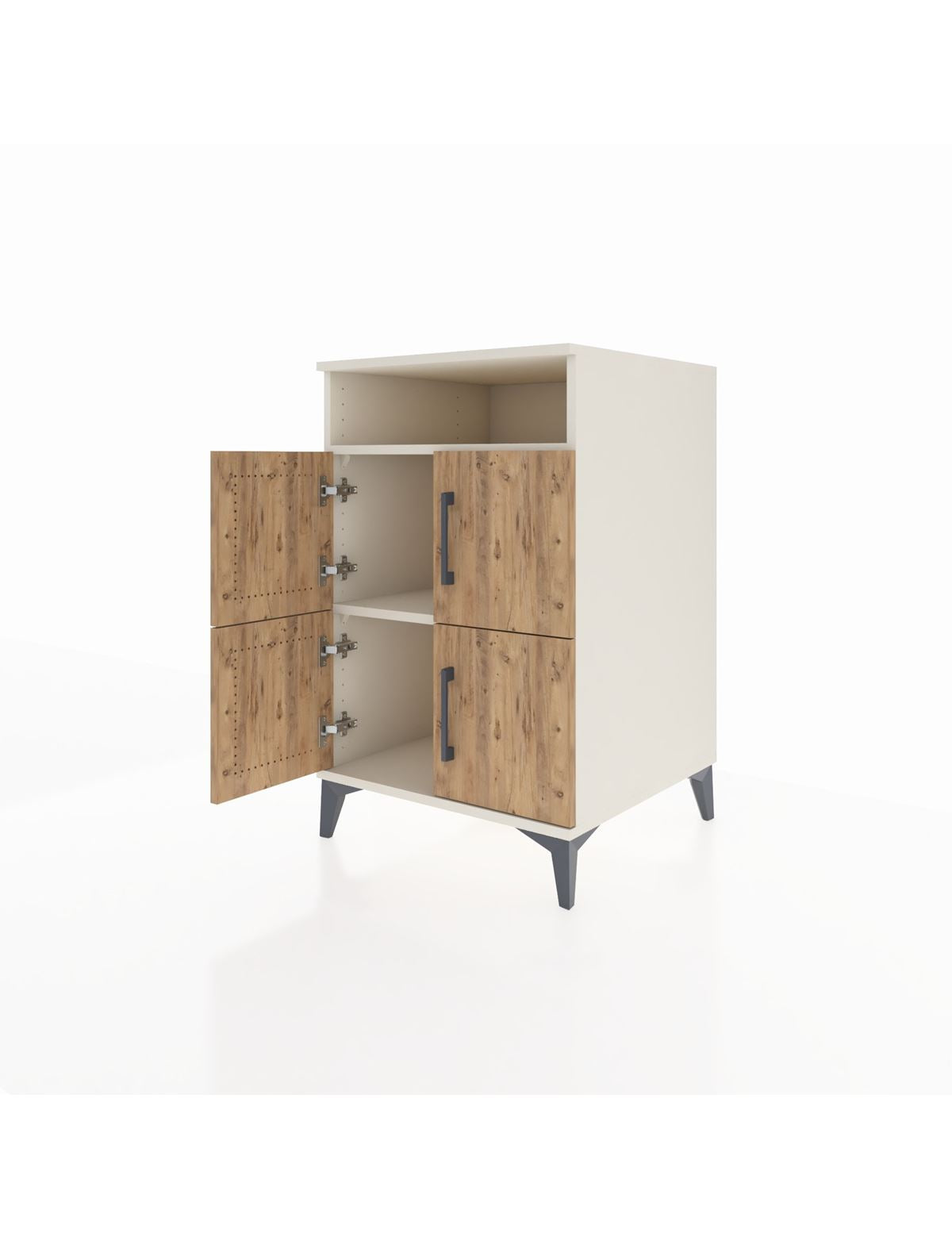 Kronos Komodin 2 Raflı 4 Kapaklı 60x59x96 - S80M022V3C