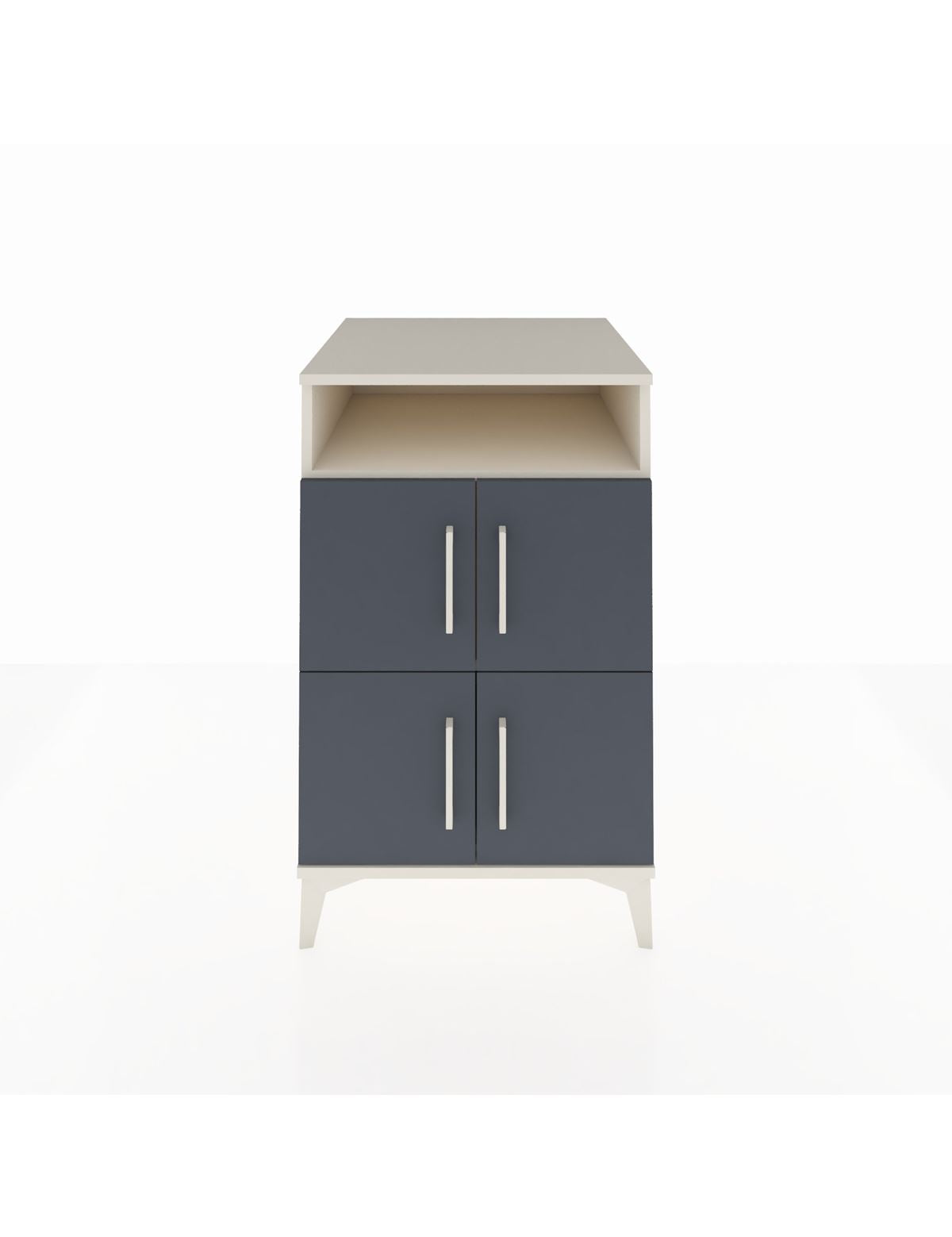 Kronos Komodin 2 Raflı 4 Kapaklı 60x59x96 Aytaşı-Antrasit