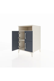 Kronos Komodin 2 Raflı 4 Kapaklı 60x59x96 Aytaşı-Antrasit