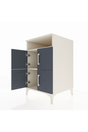 Kronos Komodin 2 Raflı 4 Kapaklı 60x59x96 Aytaşı-Antrasit