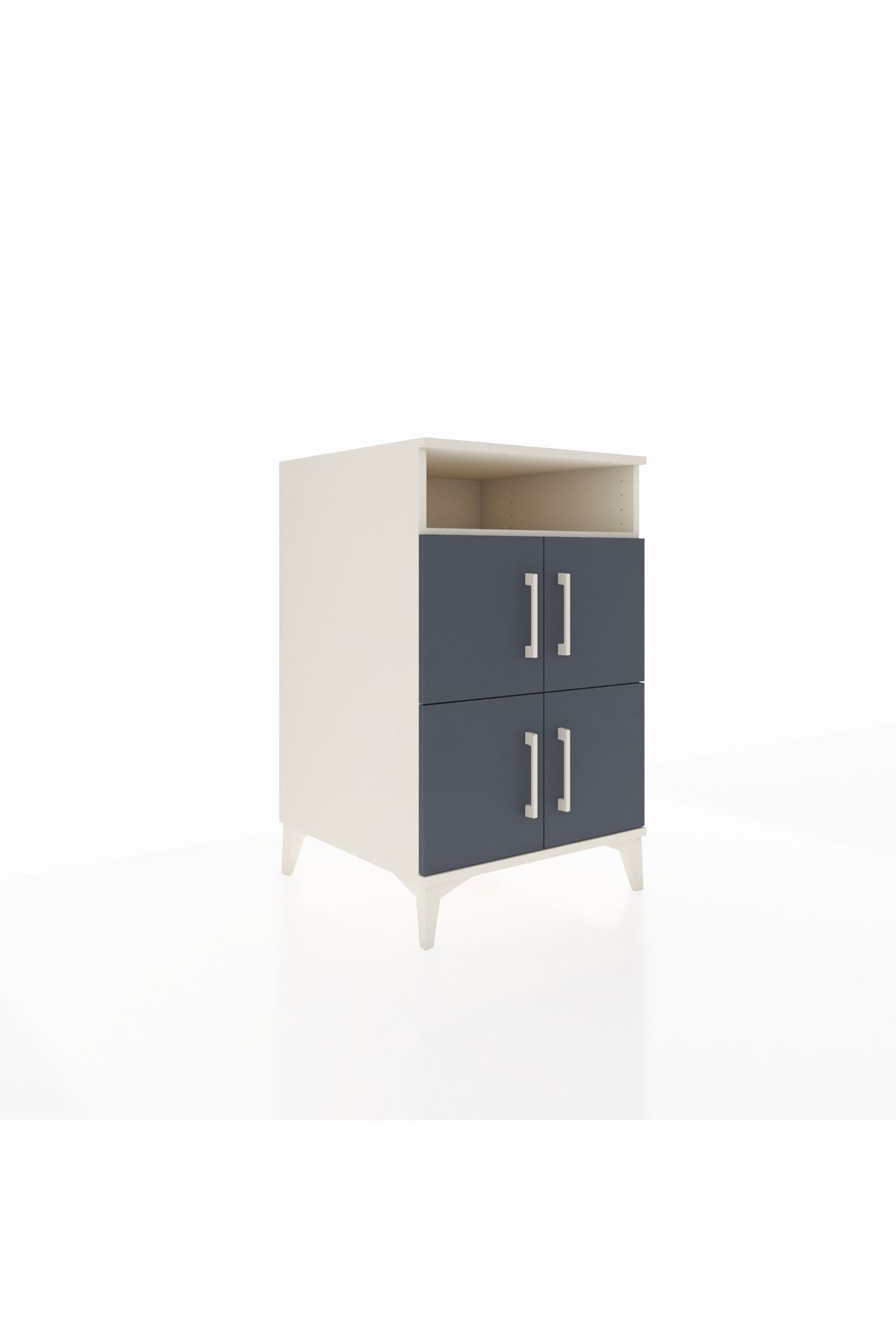 Kronos Komodin 2 Raflı 4 Kapaklı 60x59x96 Aytaşı-Antrasit