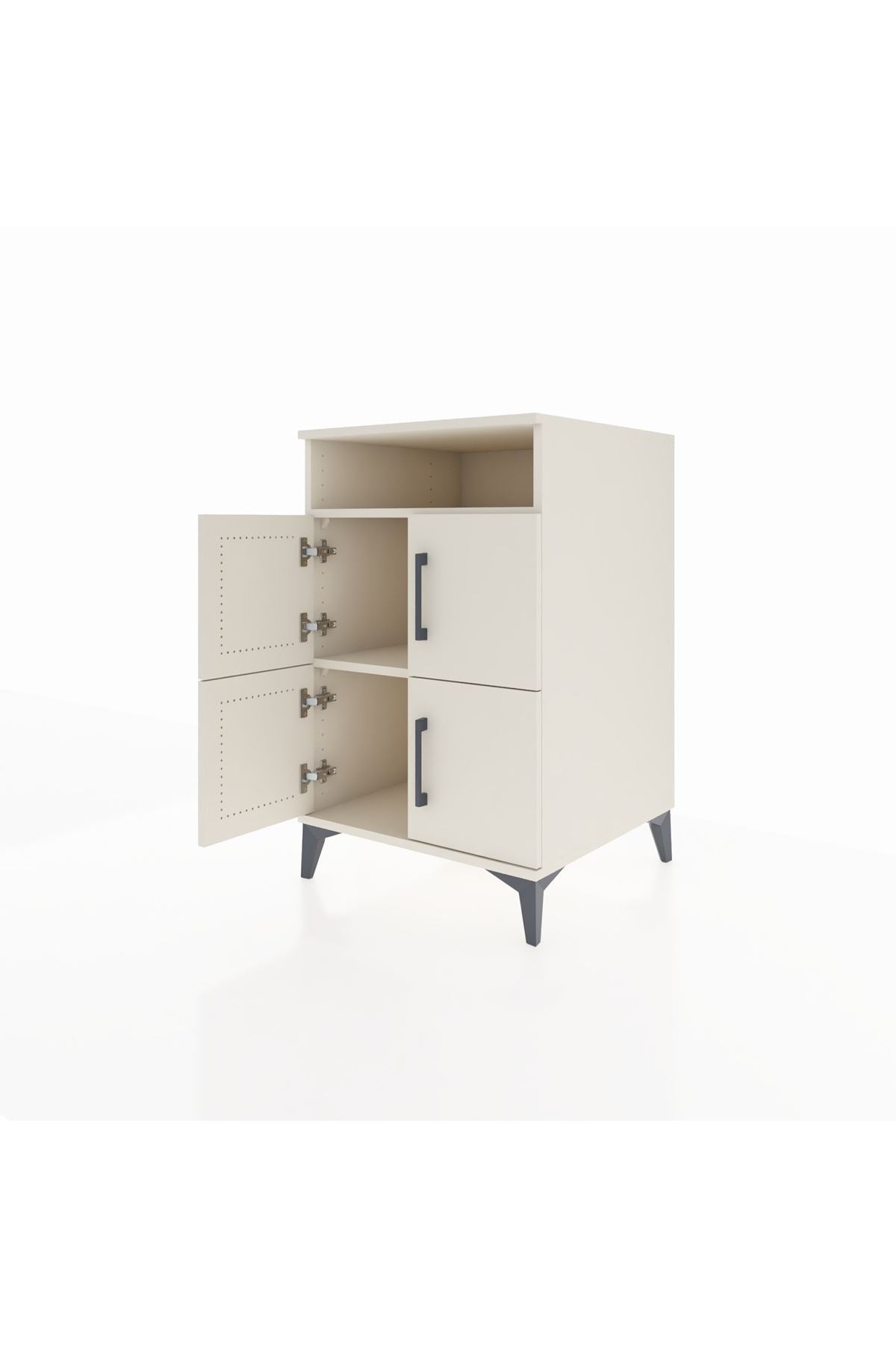 Kronos Komodin 2 Raflı 4 Kapaklı 60x59x96 Aytaşı-Aytaşı