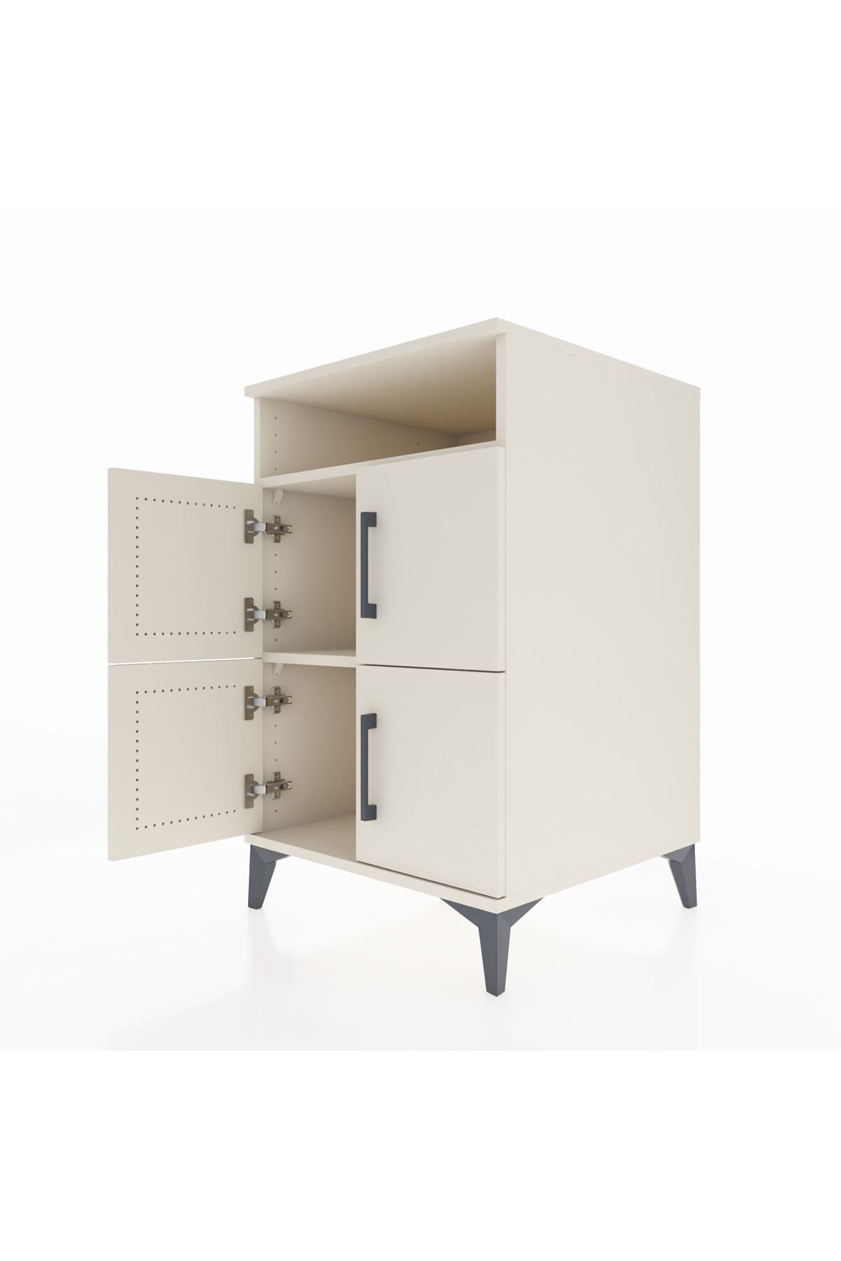 Kronos Komodin 2 Raflı 4 Kapaklı 60x59x96 Aytaşı-Aytaşı