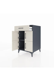 Kronos Komodin Tek Raflı Tek Çekmeceli 4 Kapaklı 60x59x96 Antrasit-Aytaşı