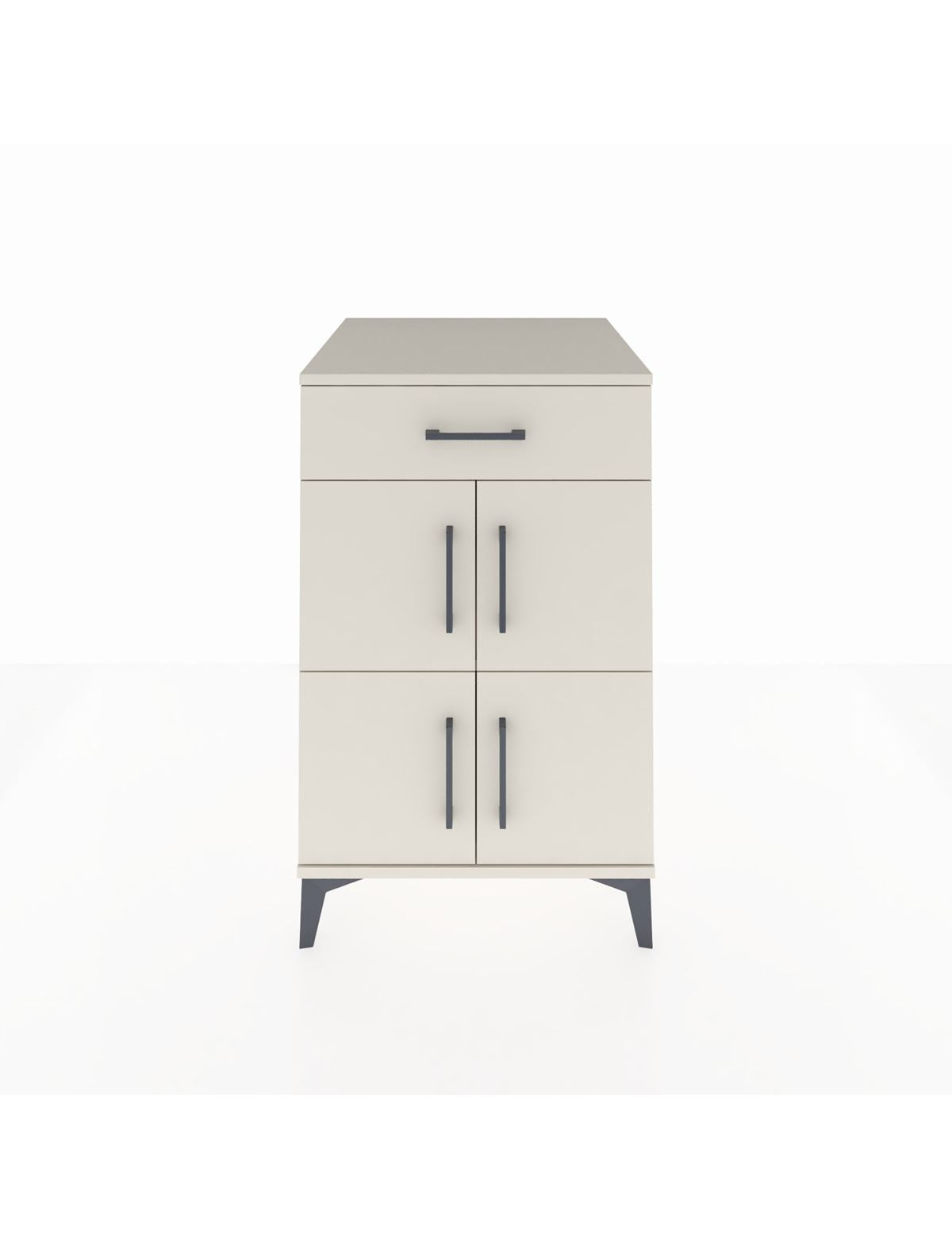 Kronos Komodin Tek Raflı Tek Çekmeceli 4 Kapaklı 60x59x96 Aytaşı-Aytaşı