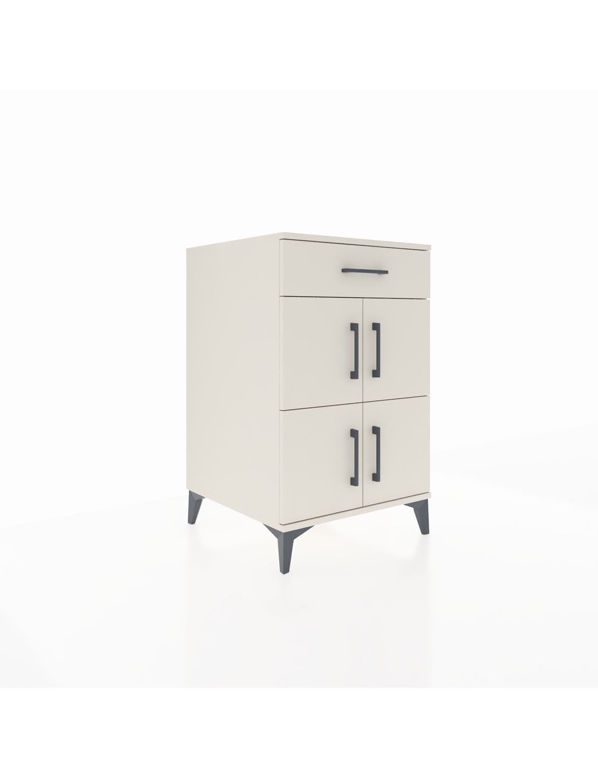 Kronos Komodin Tek Raflı Tek Çekmeceli 4 Kapaklı 60x59x96 Aytaşı-Aytaşı