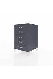 Kronos Komodin 4 Raflı Tek Çekmeceli 4 Kapaklı 60x59x96 Antrasit-Antrasit