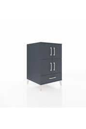 Kronos Komodin 4 Raflı Tek Çekmeceli 4 Kapaklı 60x59x96 Antrasit-Antrasit