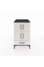 Kronos Komodin 4 Raflı Tek Çekmeceli 4 Kapaklı 60x59x96 Antrasit-Aytaşı