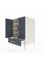 Kronos Komodin 4 Raflı Tek Çekmeceli 4 Kapaklı 60x59x96 Aytaşı-Antrasit