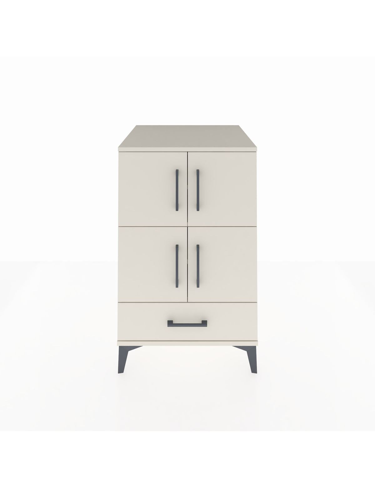 Kronos Komodin 4 Raflı Tek Çekmeceli 4 Kapaklı 60x59x96 Aytaşı-Aytaşı