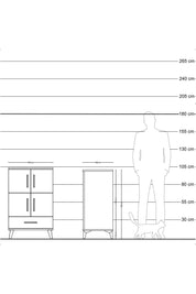 Kronos Komodin 4 Raflı Tek Çekmeceli 4 Kapaklı 60x59x96 Aytaşı-Aytaşı
