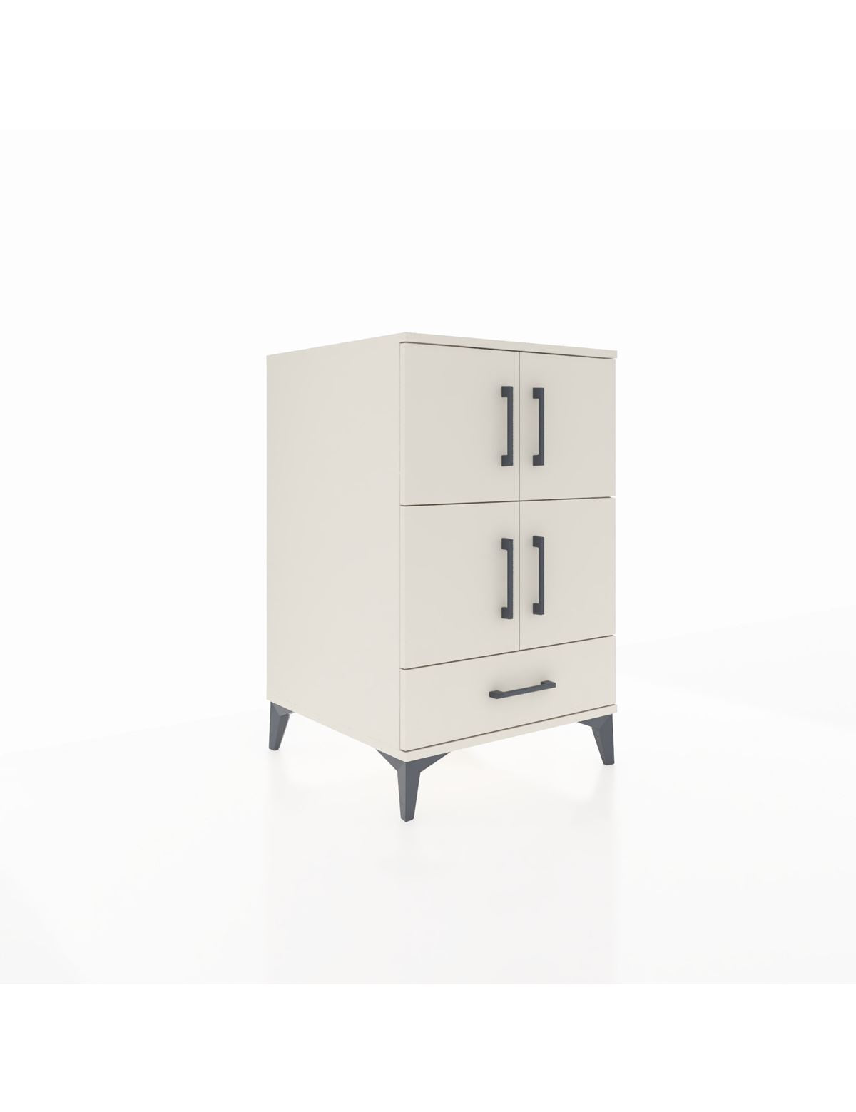 Kronos Komodin 4 Raflı Tek Çekmeceli 4 Kapaklı 60x59x96 Aytaşı-Aytaşı