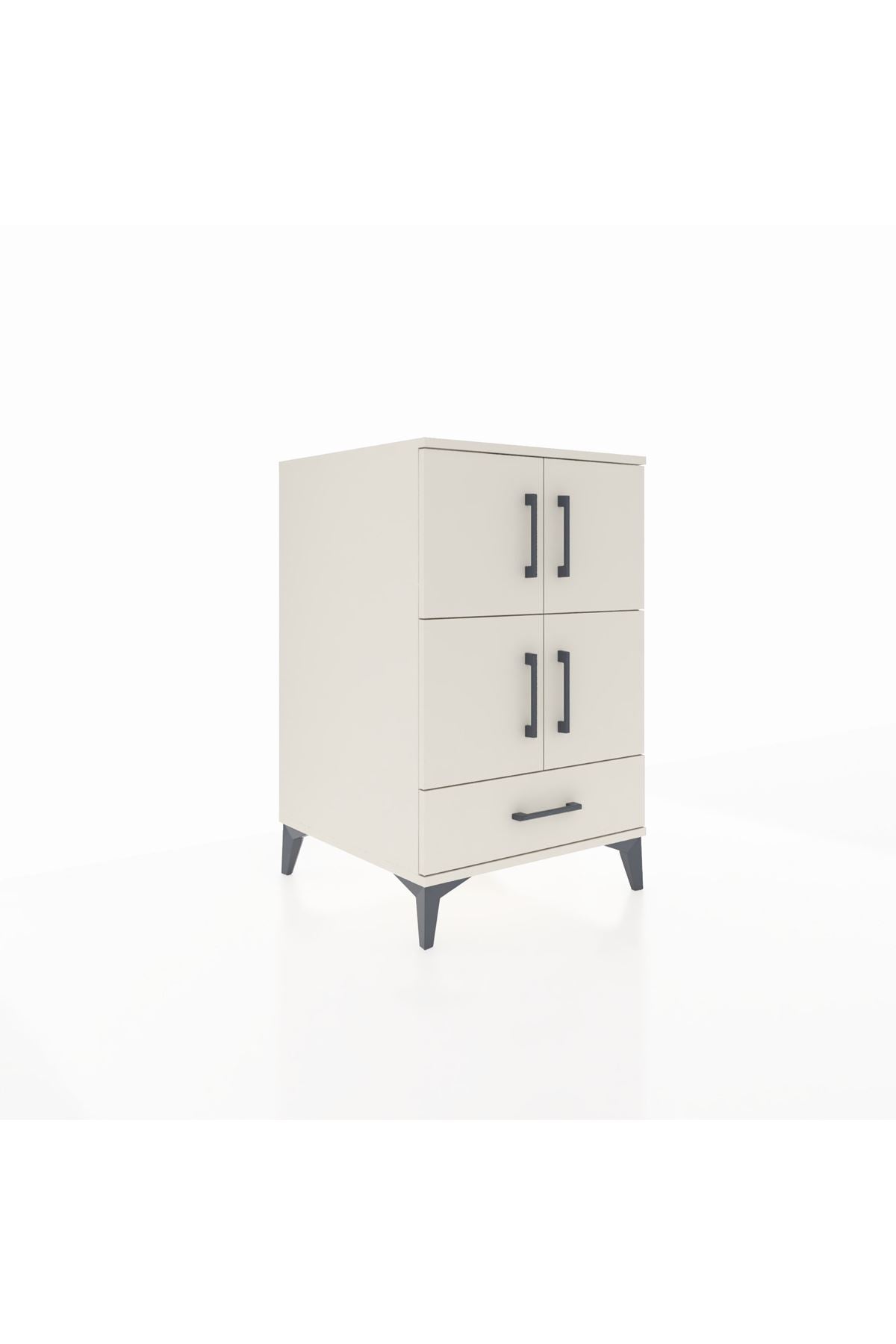 Kronos Komodin 4 Raflı Tek Çekmeceli 4 Kapaklı 60x59x96 Aytaşı-Aytaşı