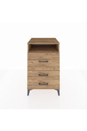Kronos Komodin Tek Raflı 3 Çekmeceli 60x59x96 Çam-Çam
