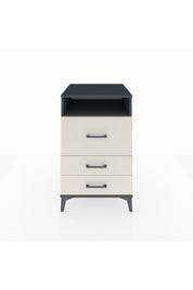 Kronos Komodin Tek Raflı 3 Çekmeceli 60x59x96 Antrasit-Aytaşı