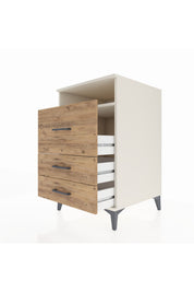Kronos Komodin Tek Raflı 3 Çekmeceli 60x59x96 Aytaşı-Çam