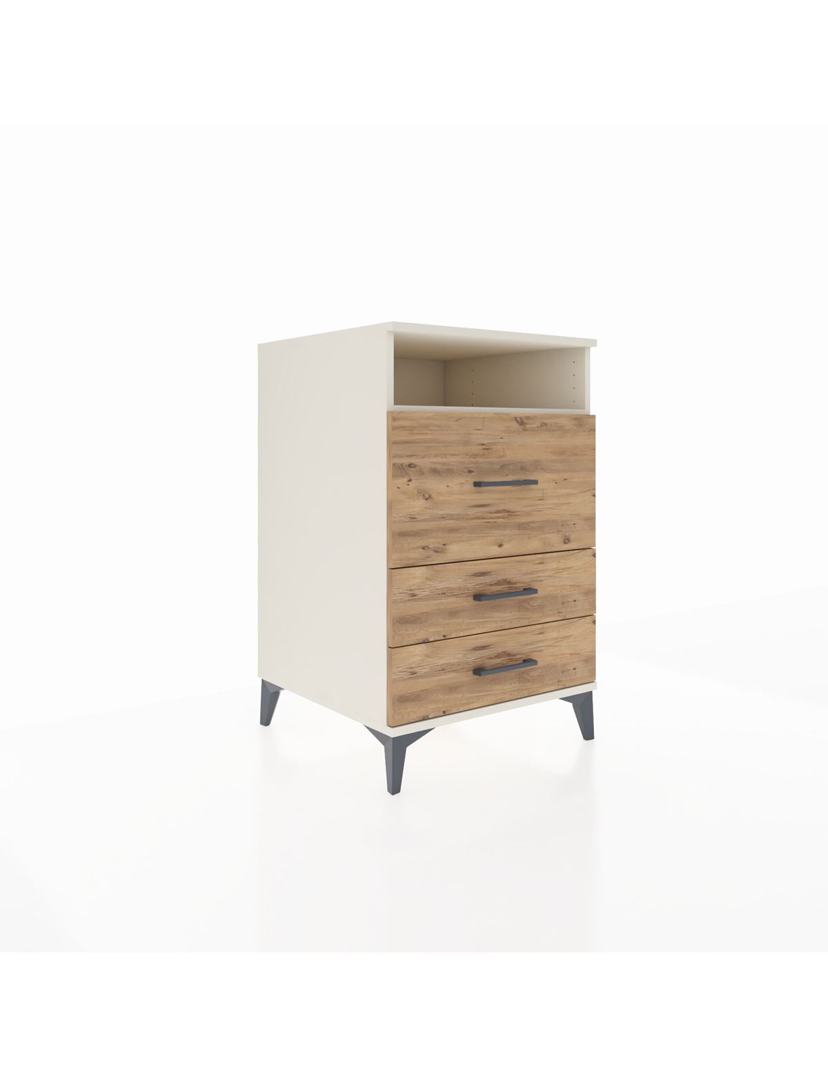 Kronos Komodin Tek Raflı 3 Çekmeceli 60x59x96 Aytaşı-Çam