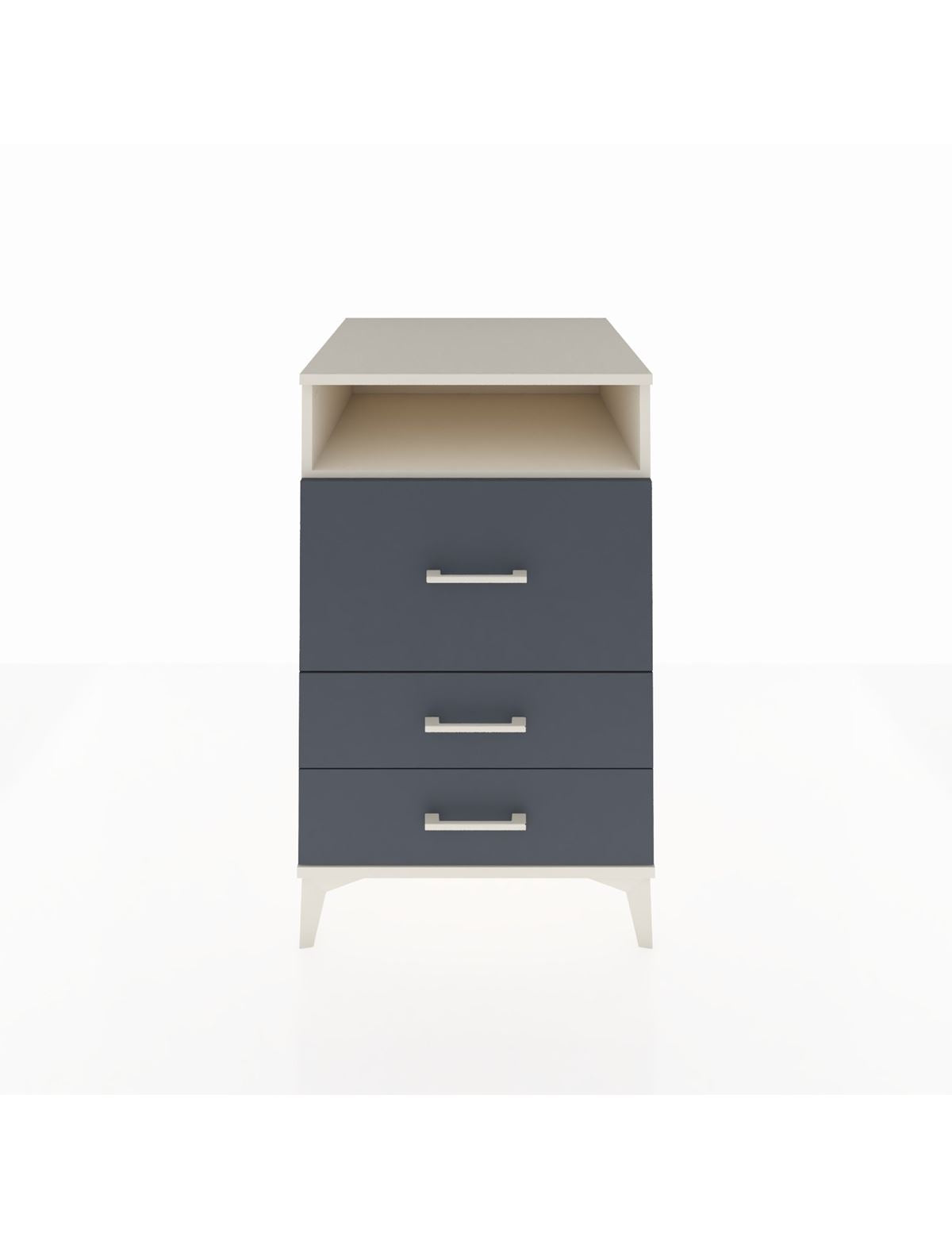 Kronos Komodin Tek Raflı 3 Çekmeceli 60x59x96 Aytaşı-Antrasit