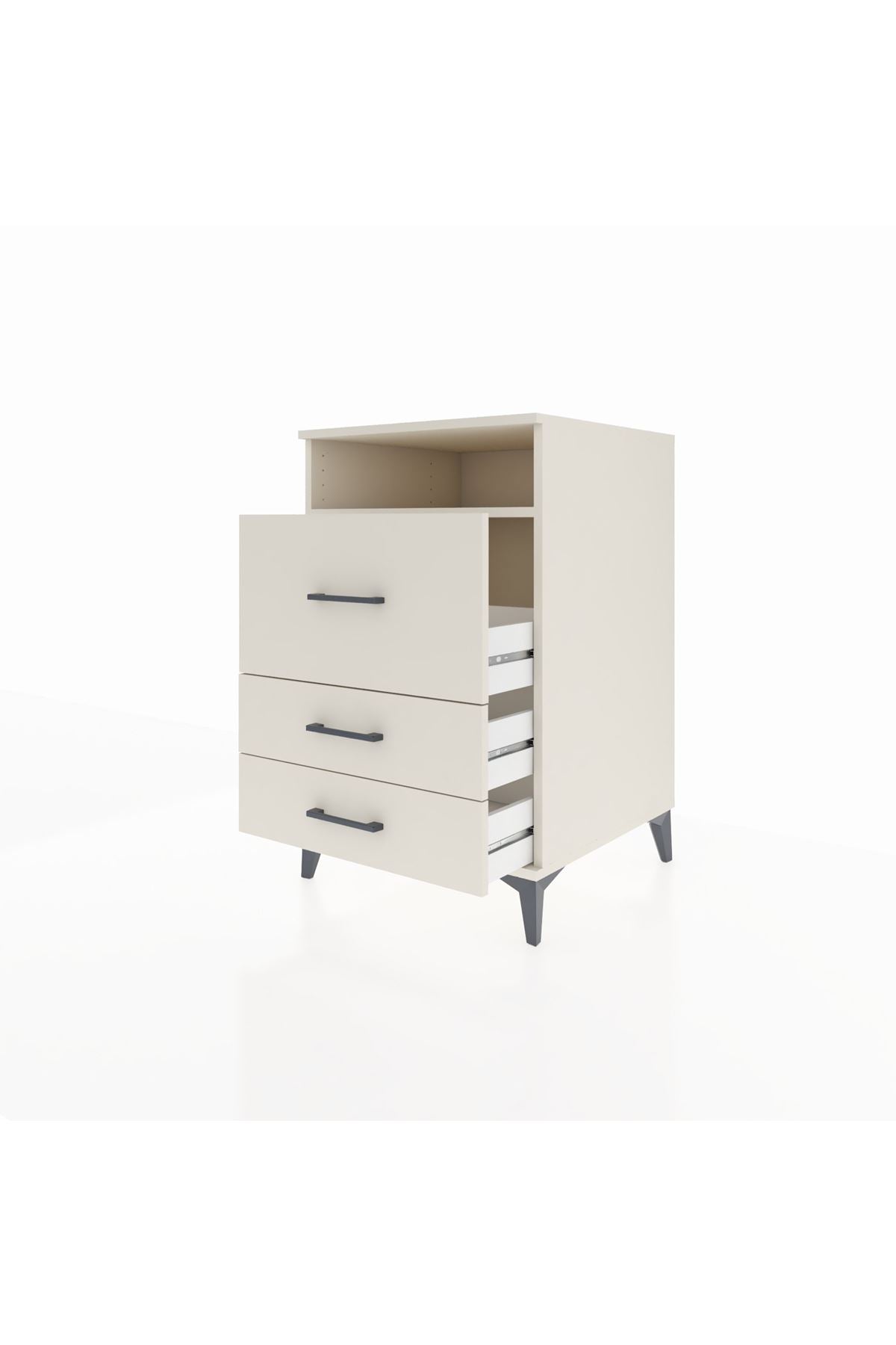 Kronos Komodin Tek Raflı 3 Çekmeceli 60x59x96 Aytaşı-Aytaşı