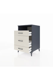 Kronos Komodin Tek Raflı 3 Çekmeceli 60x59x96 Antrasit-Aytaşı