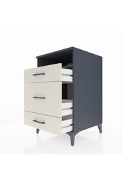 Kronos Komodin Tek Raflı 3 Çekmeceli 60x59x96 Antrasit-Aytaşı