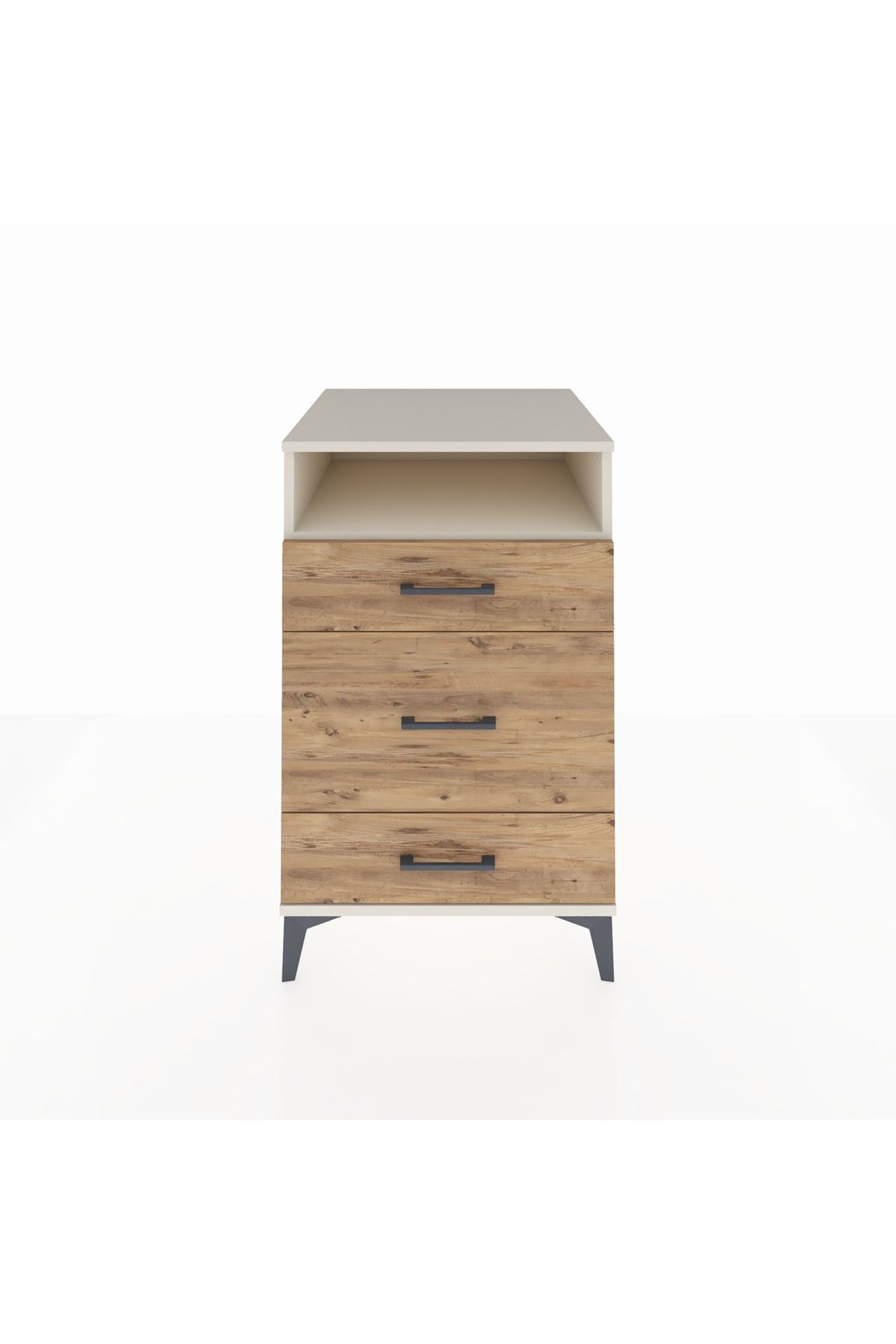 Kronos Komodin Tek Raflı 3 Çekmeceli 60x59x96 Aytaşı-Çam