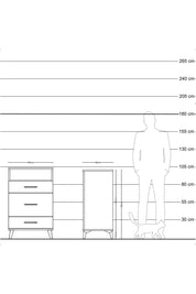 Kronos Komodin Tek Raflı 3 Çekmeceli 60x59x96 Aytaşı-Çam