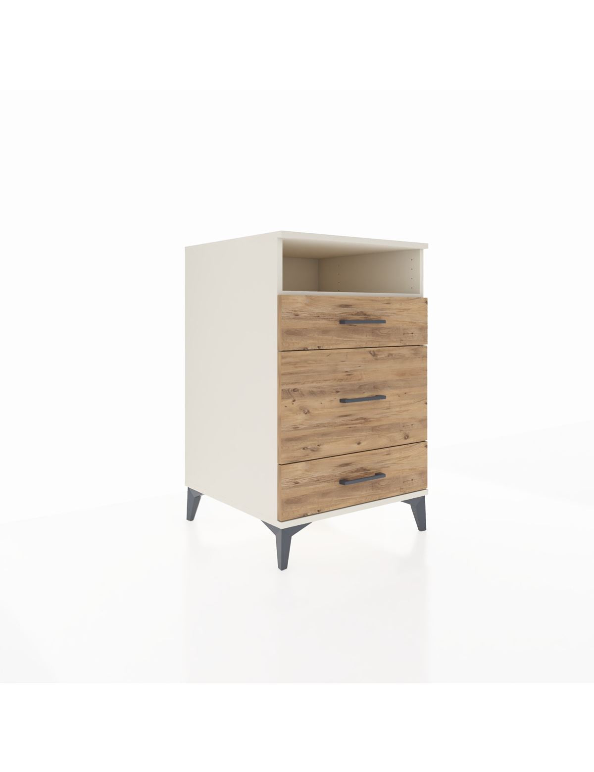Kronos Komodin Tek Raflı 3 Çekmeceli 60x59x96 Aytaşı-Çam